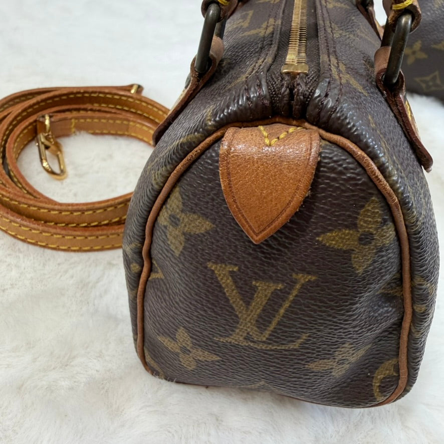 Louis Vuitton Brown Monogram Mini Speedy Crossbody Bag