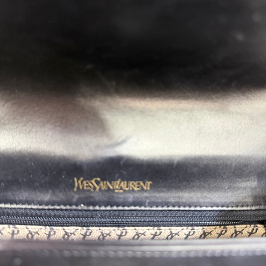 YSL Yves Saint Laurent Black Leather Shoulder Bag