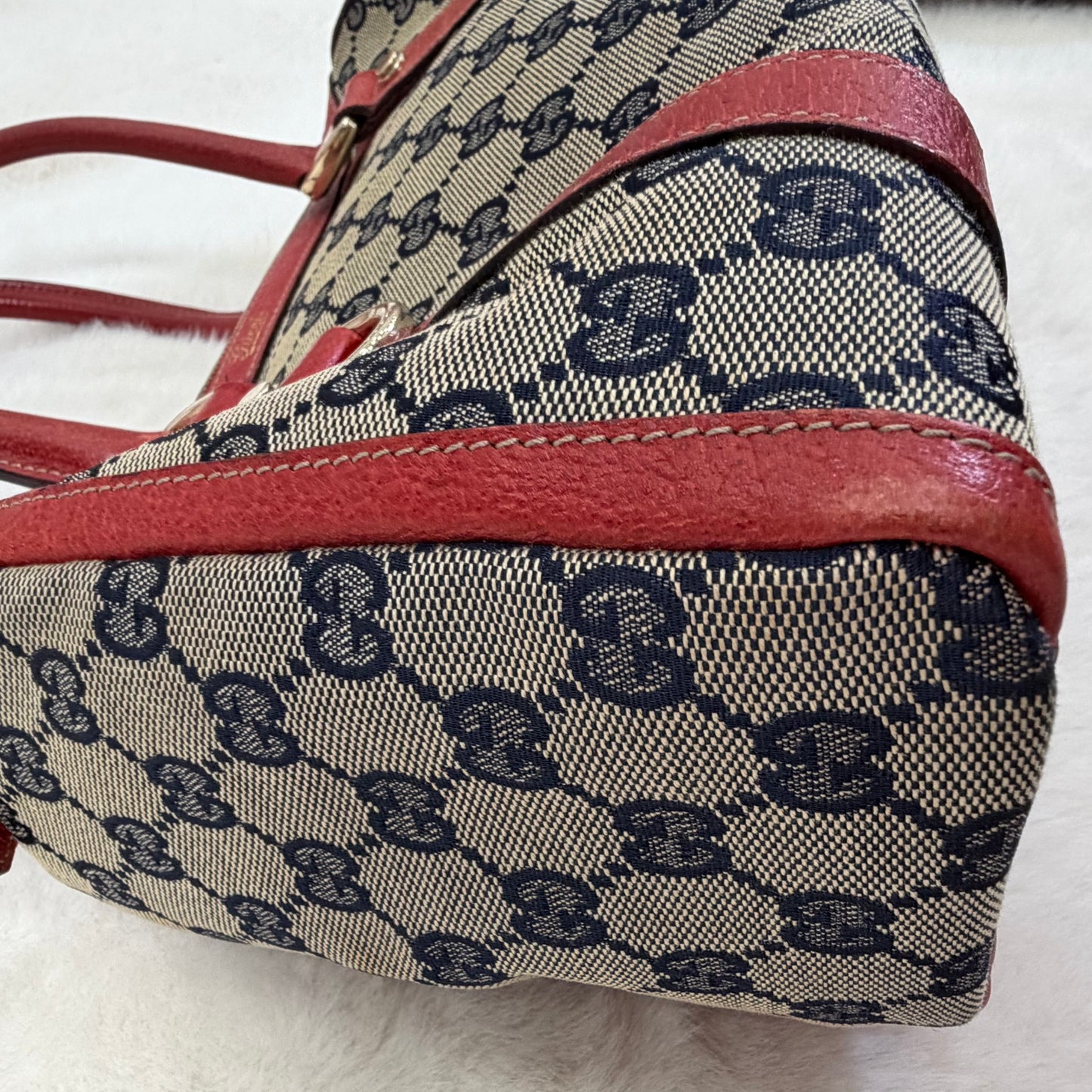 Gucci Red Abbey Boston Bag