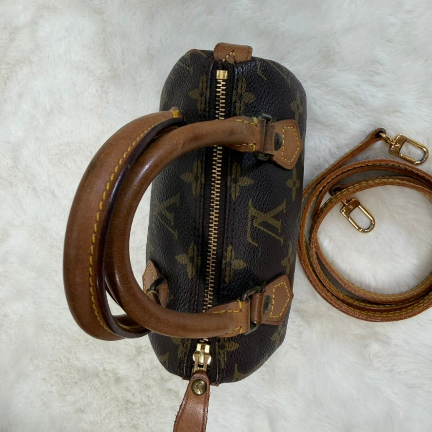 Louis Vuitton Brown Monogram Mini Speedy Crossbody Bag