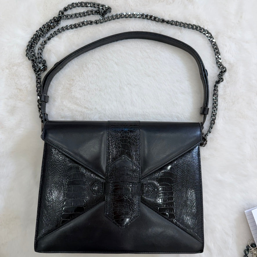 YSL Yves Saint Laurent Black Leather Shoulder Bag