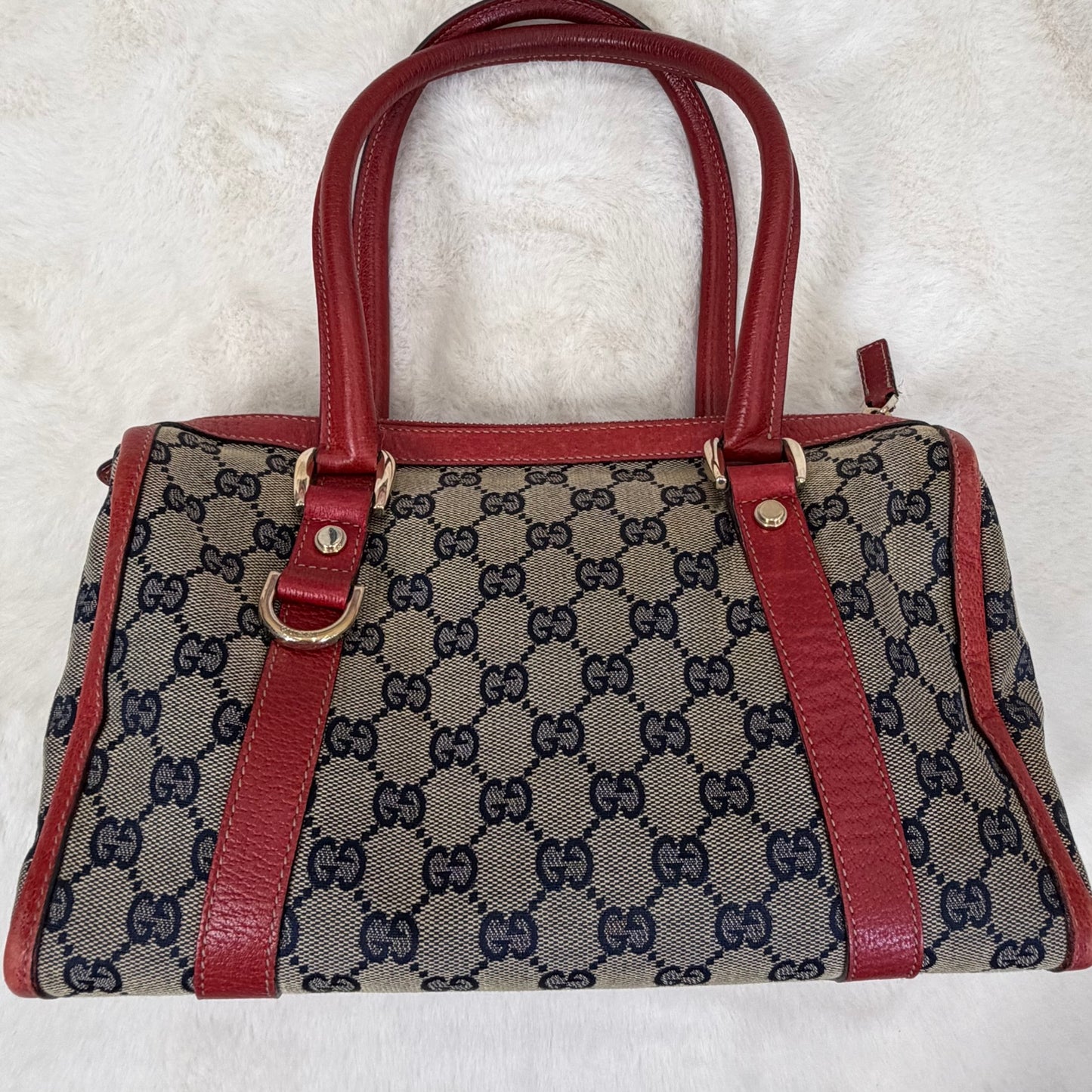 Gucci Red Abbey Boston Bag