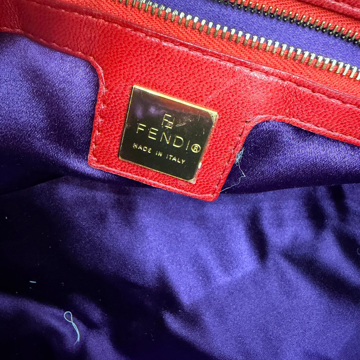 Fendi Red Mamma Baguette Shoulder bag