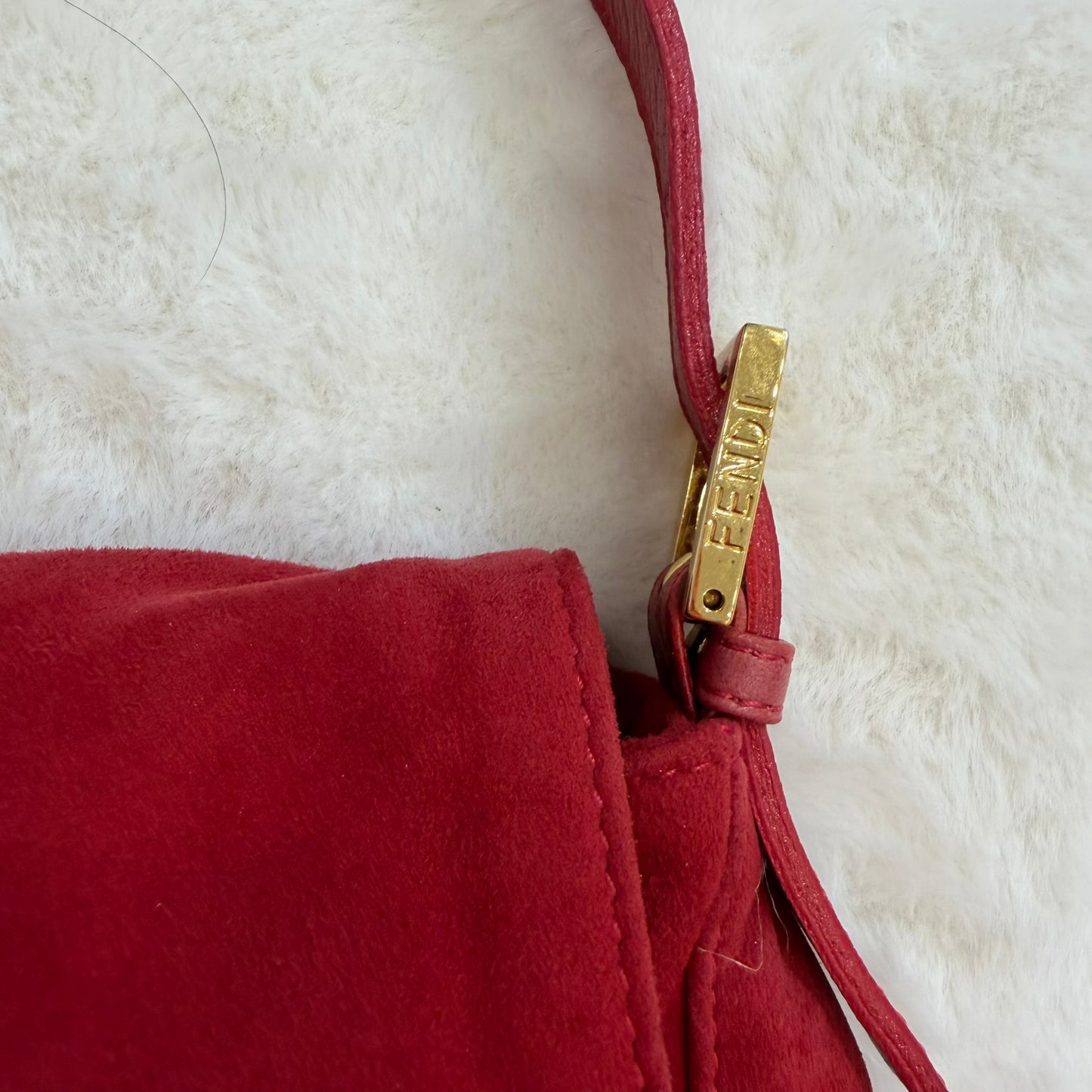 Fendi Red Mamma Baguette Shoulder bag
