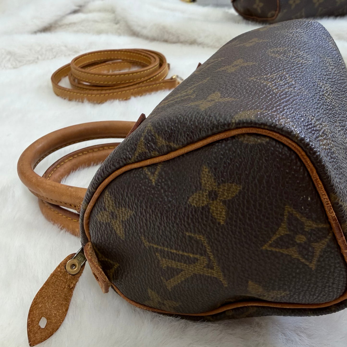 Louis Vuitton Brown Monogram Mini Speedy Crossbody Bag