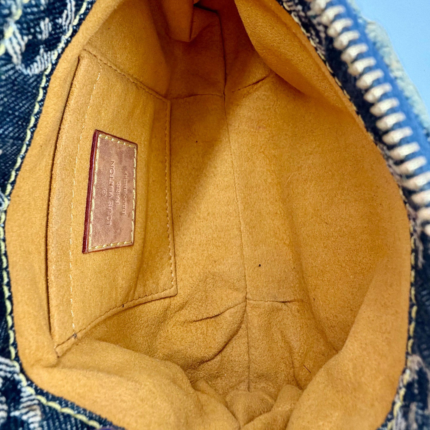 Louis Vuitton Blue Denim Pouch