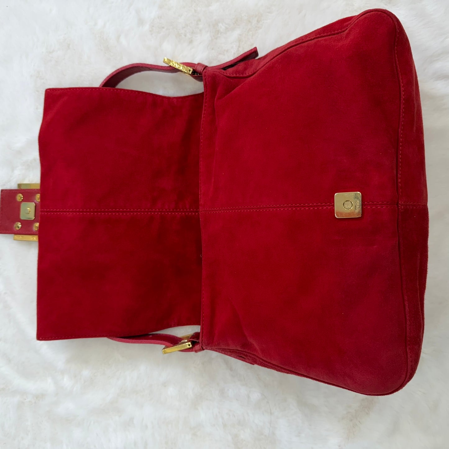 Fendi Red Mamma Baguette Shoulder bag
