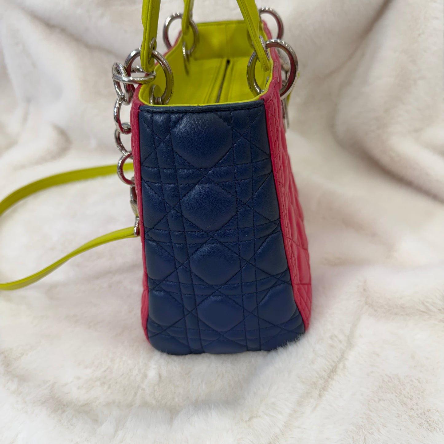 Christian Dior Lady Dior Tricolor Medium Crossbody Bag