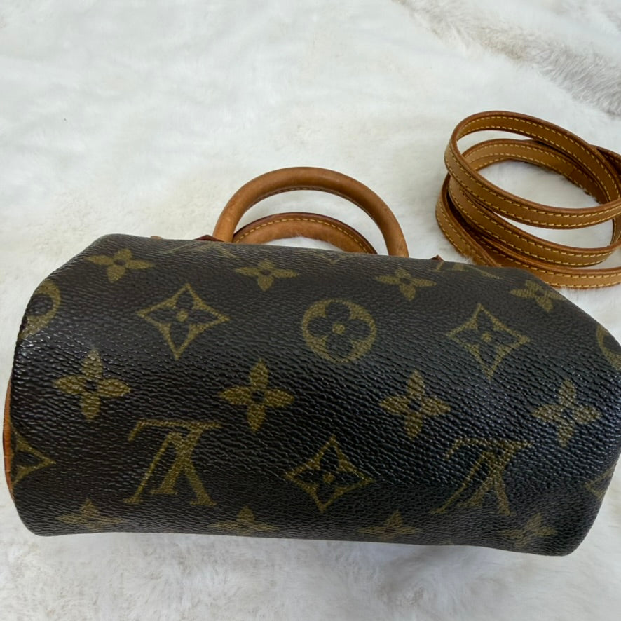 Louis Vuitton Brown Monogram Mini Speedy Crossbody Bag