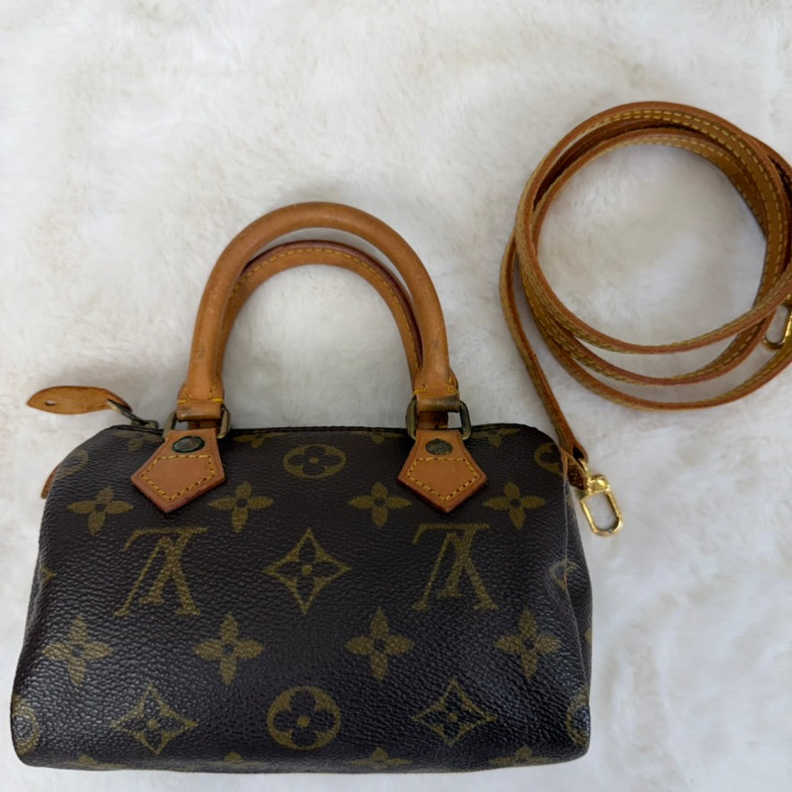 Louis Vuitton Brown Monogram Mini Speedy Crossbody Bag