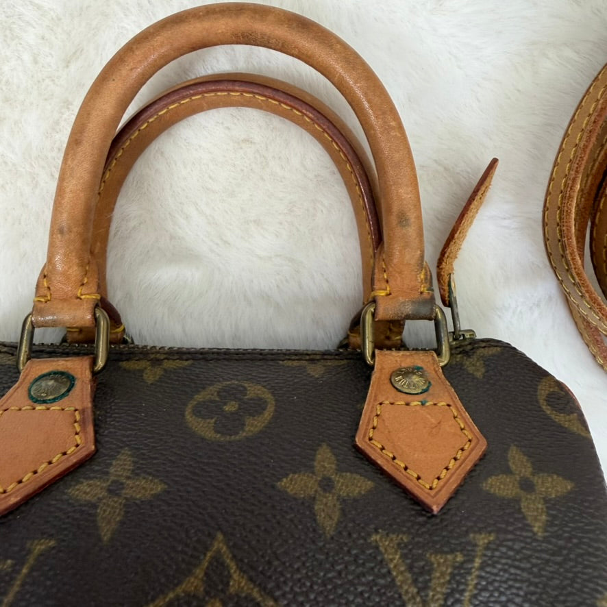 Louis Vuitton Brown Monogram Mini Speedy Crossbody Bag