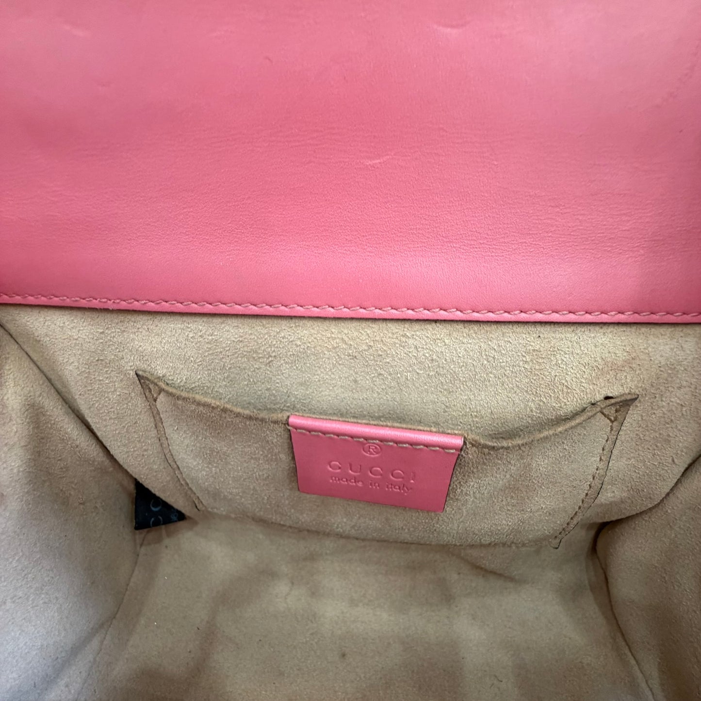 Gucci Pink Small Guccissima Padlock Crossbody/ Shoulder bag