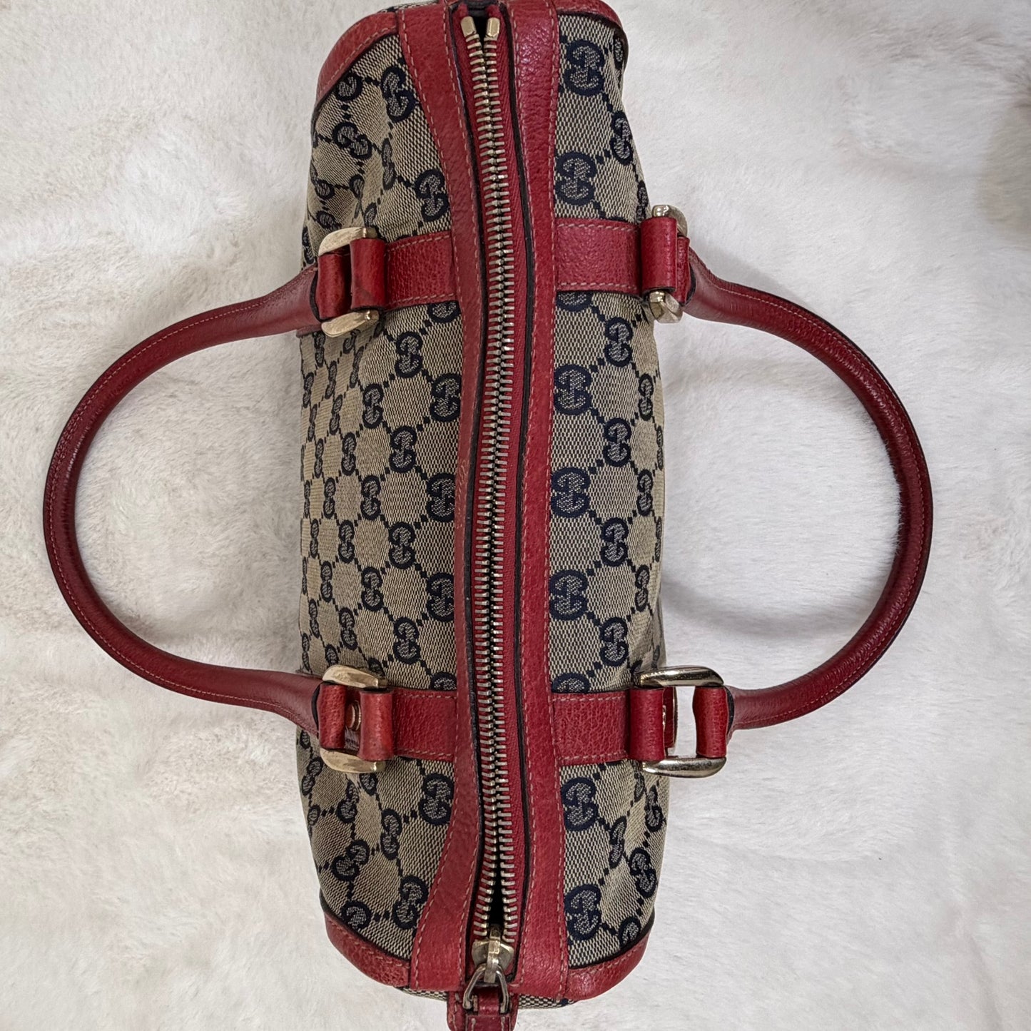Gucci Red Abbey Boston Bag