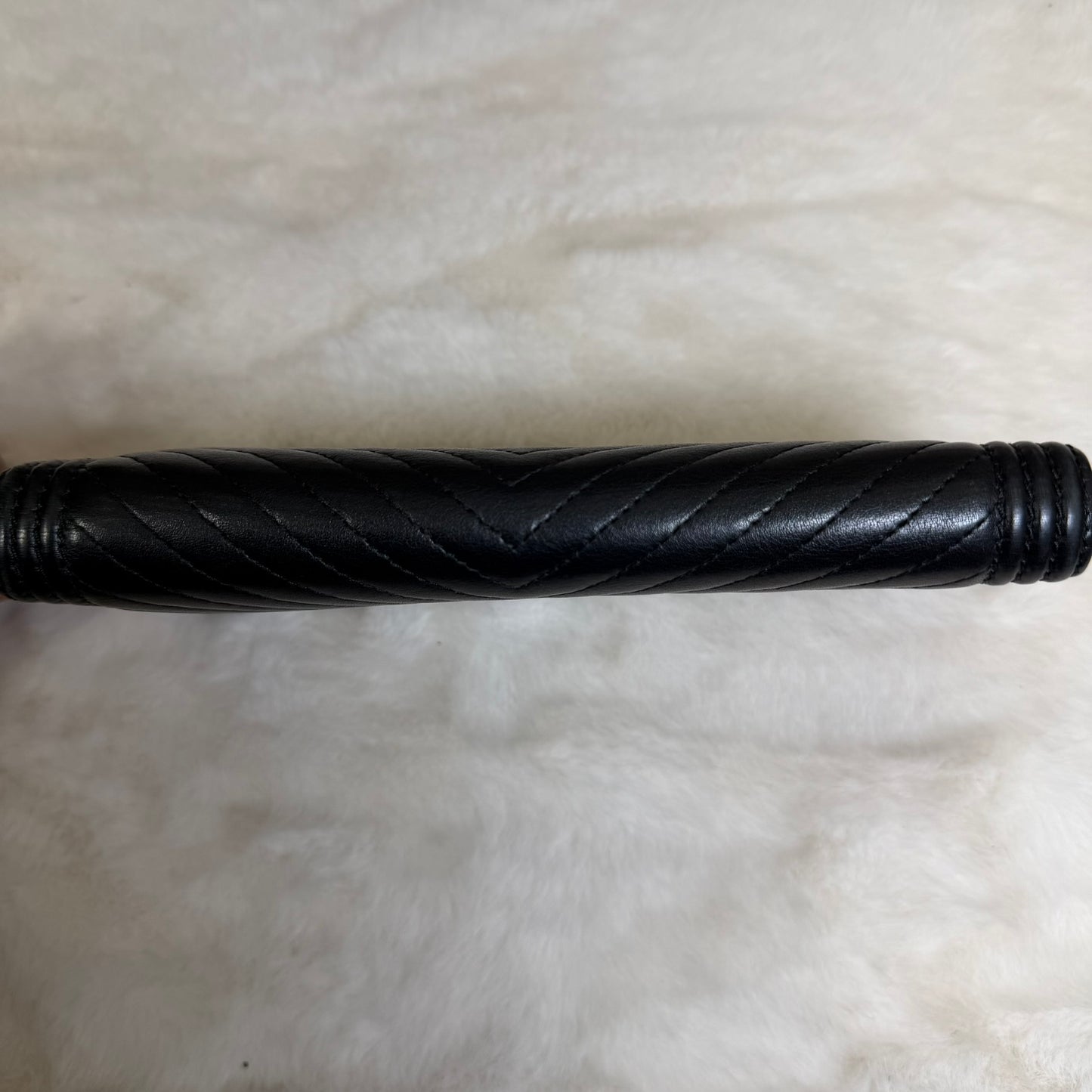 Chanel Black Chevron Lambskin Boy Wallet