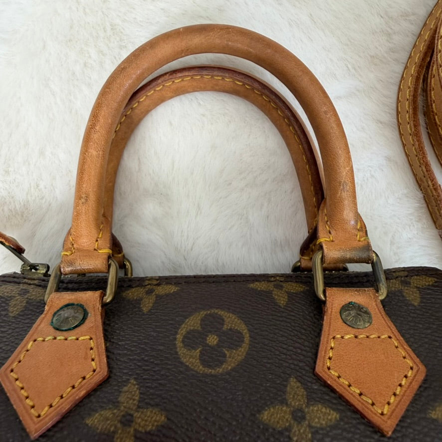 Louis Vuitton Brown Monogram Mini Speedy Crossbody Bag