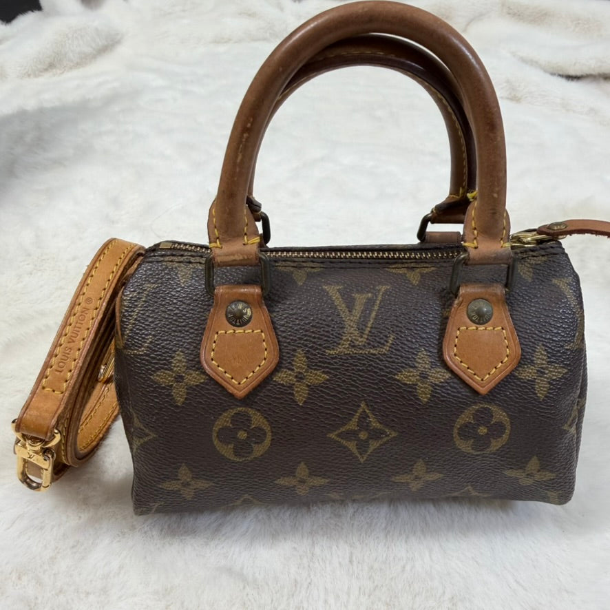 Louis Vuitton Brown Monogram Mini Speedy Crossbody Bag