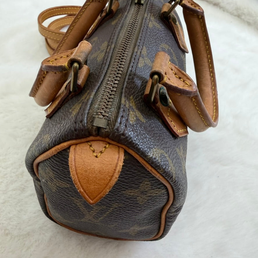 Louis Vuitton Brown Monogram Mini Speedy Crossbody Bag