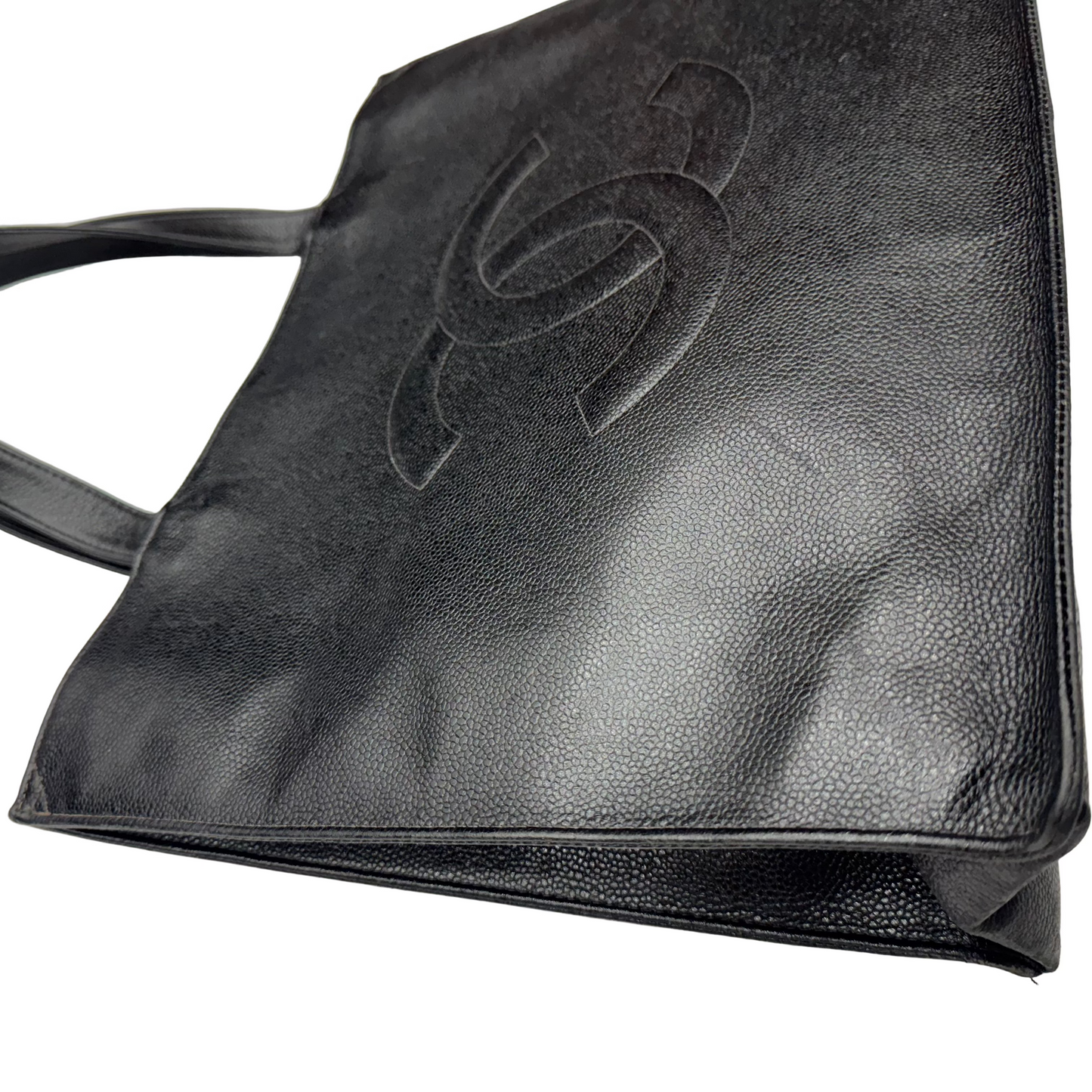 CHANEL Black Caviar Leather Shoulder/Tote Bag