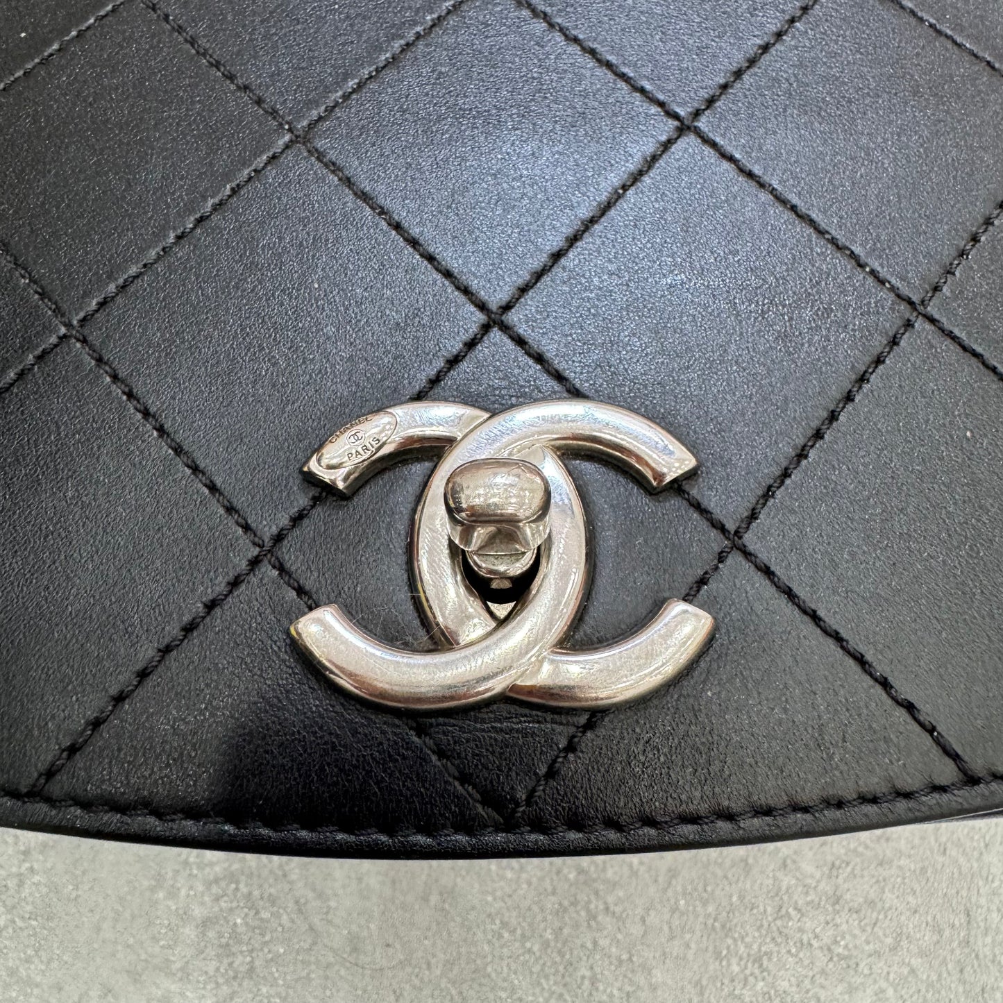 CHANEL Black Ring My Bag Top Handle/Crossbody Bag Calfskin