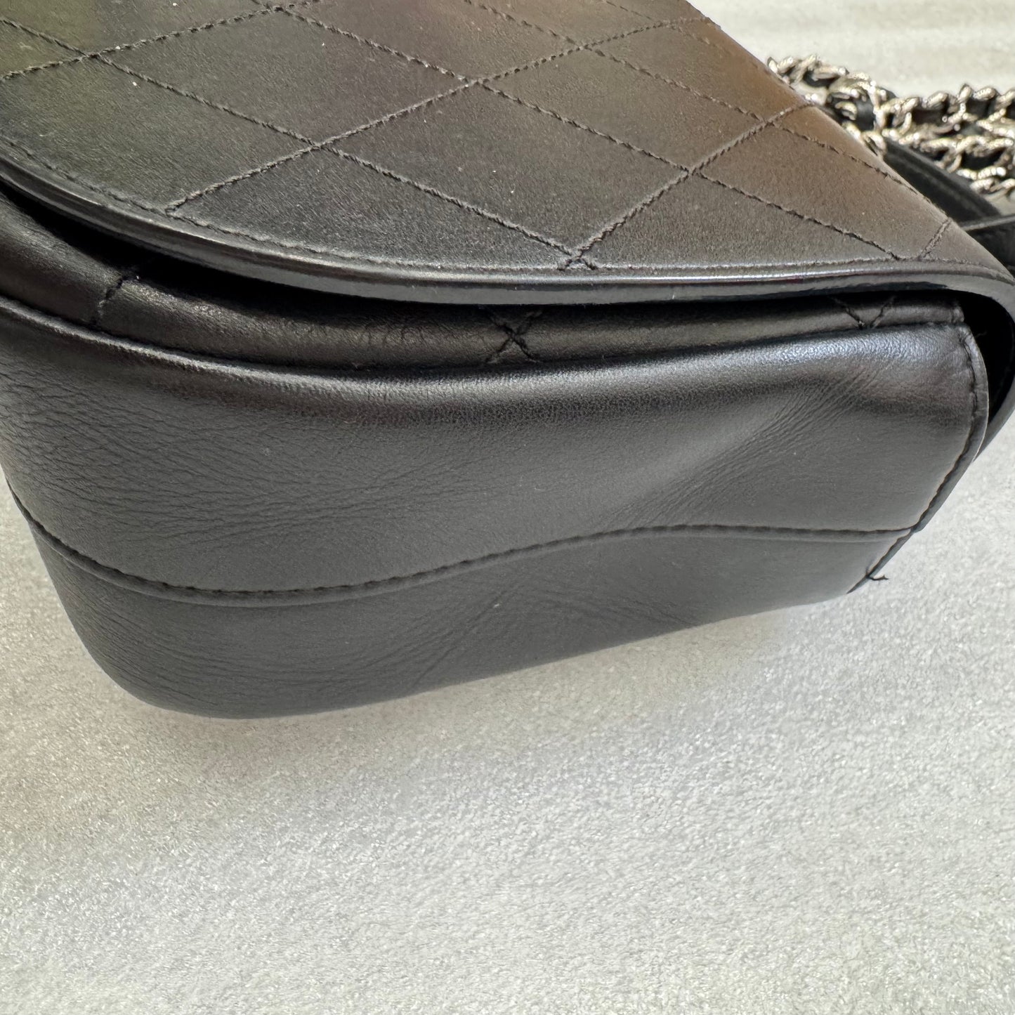 CHANEL Black Ring My Bag Top Handle/Crossbody Bag Calfskin