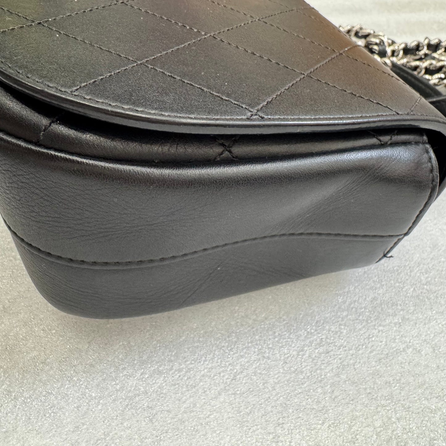 CHANEL Black Ring My Bag Top Handle/Crossbody Bag Calfskin