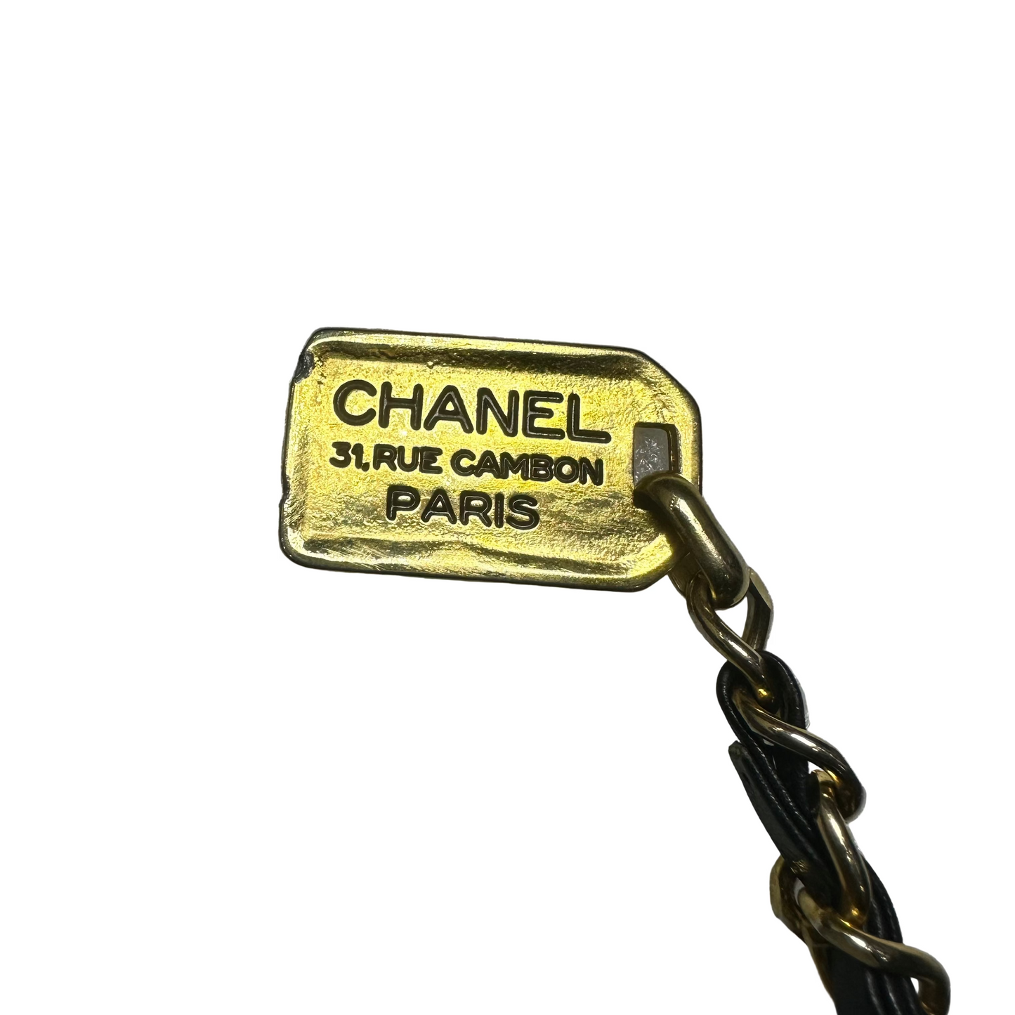 CHANEL Black lambskin Quilted Medium Matelassé Chain Tote/Shoulder Bag