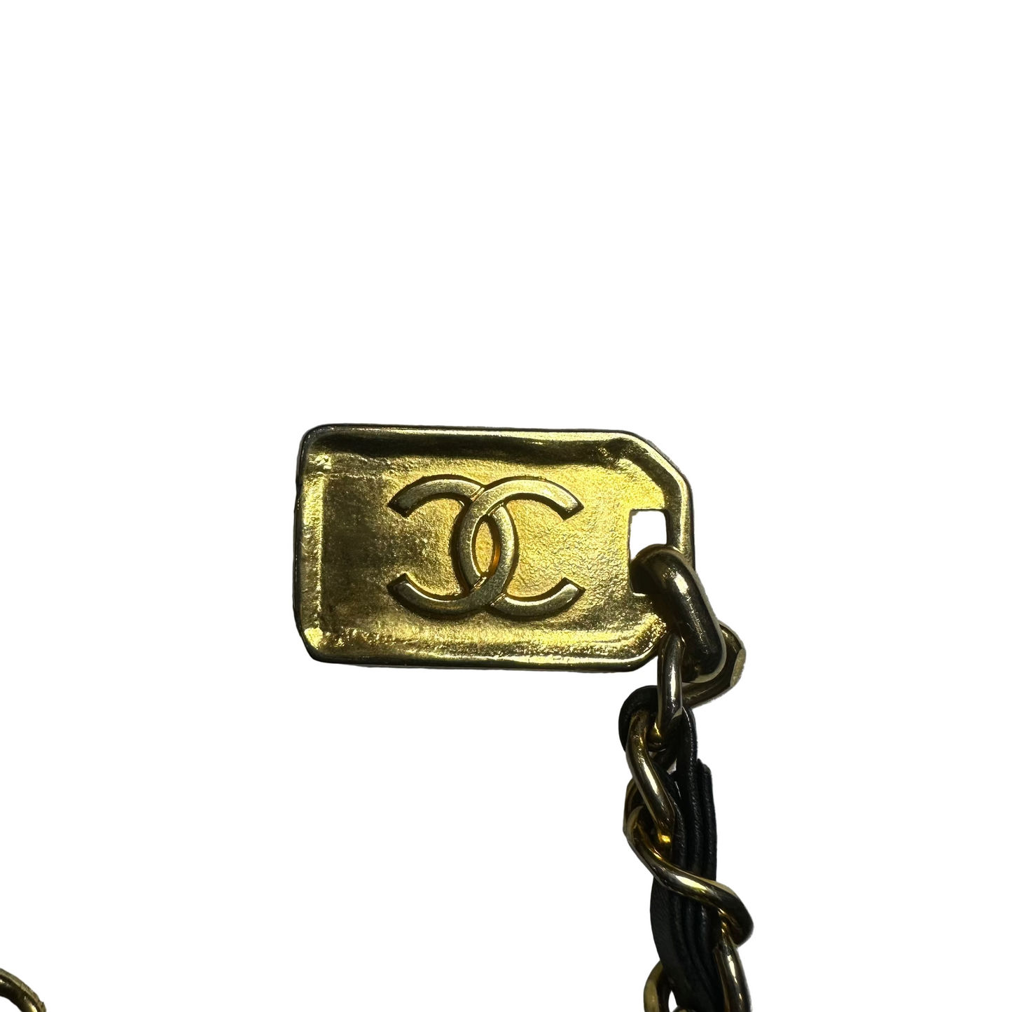 CHANEL Black lambskin Quilted Medium Matelassé Chain Tote/Shoulder Bag