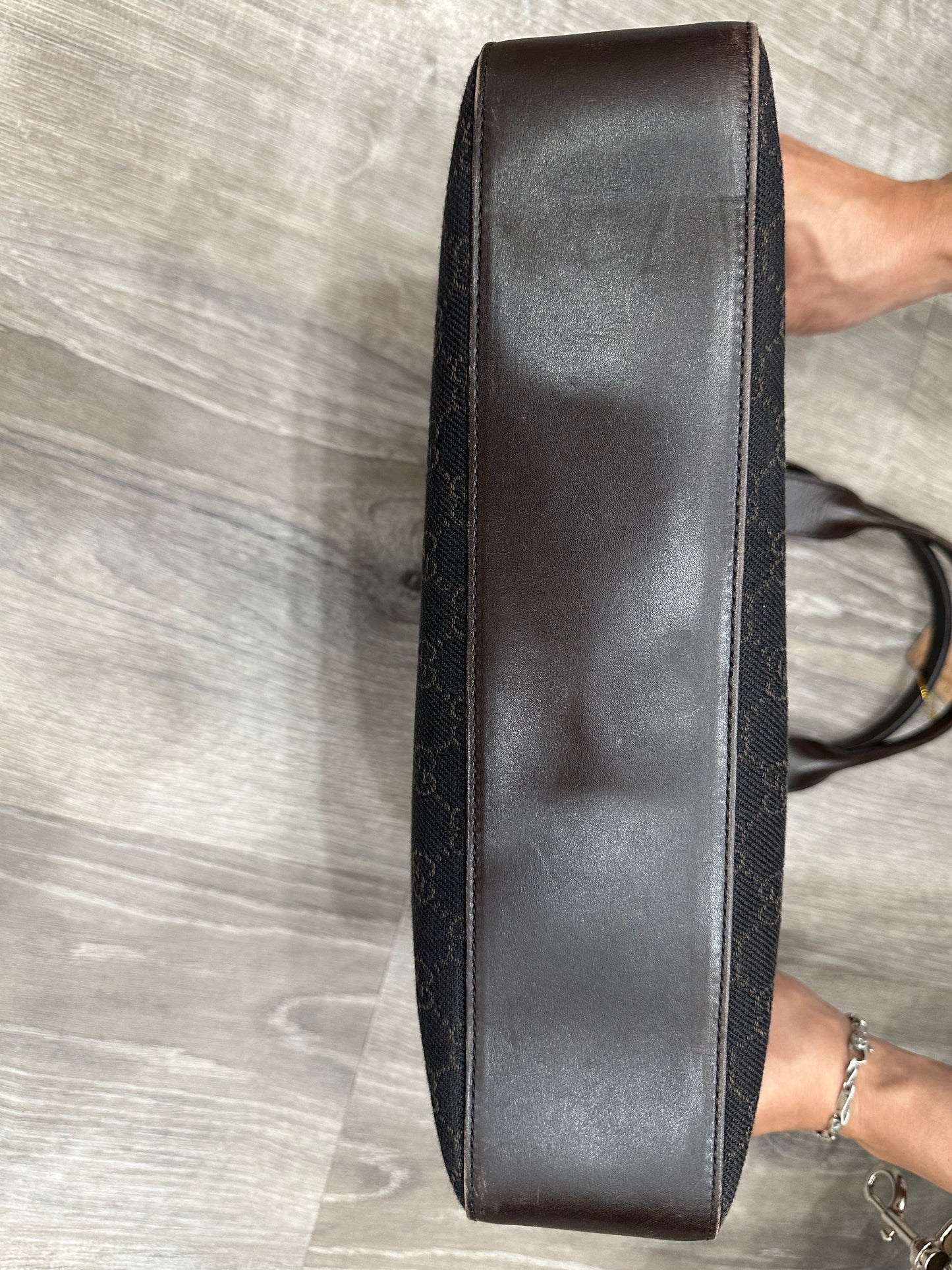 Gucci Black and Brown Leather Shoulder Bag