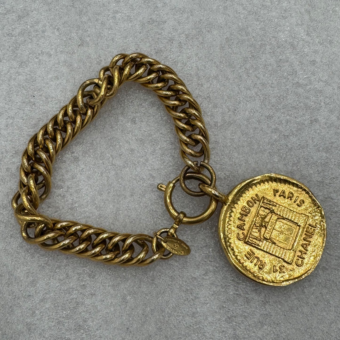 CHANEL gold toned bracelet