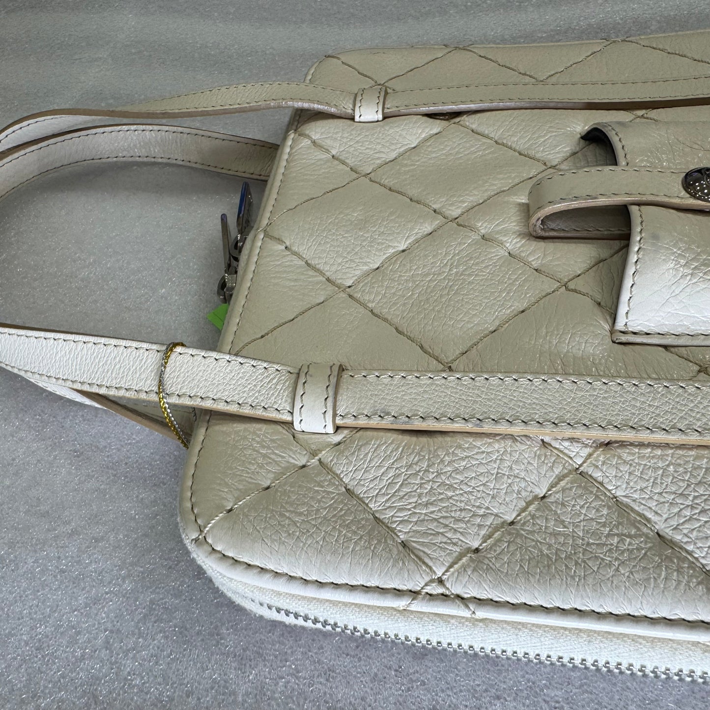 CHANEL White Caviar Leather ipad Case