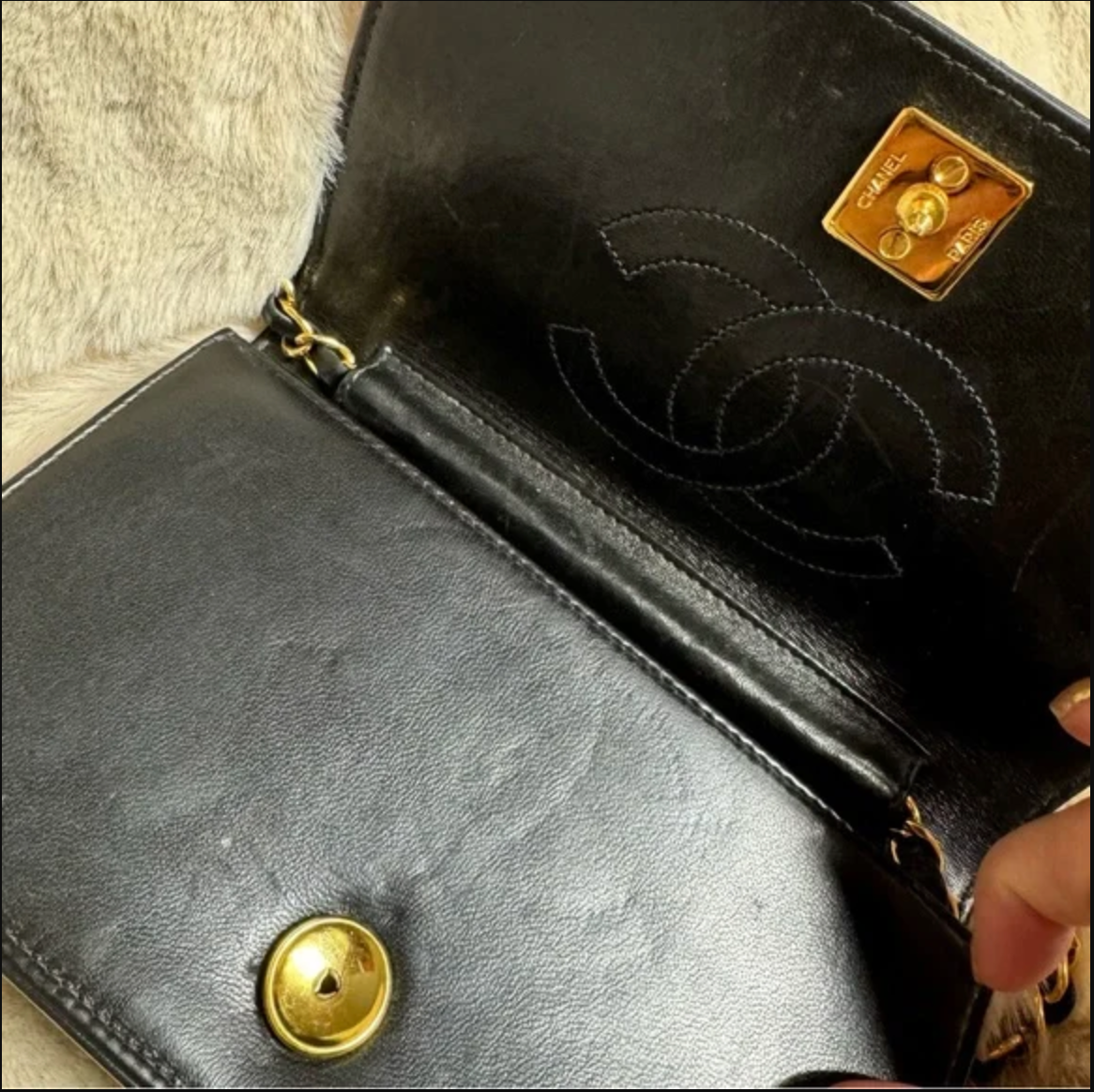 CHANEL Black Quilted Lambskin MINI Single Flap Crossbody / Shoulder Bag