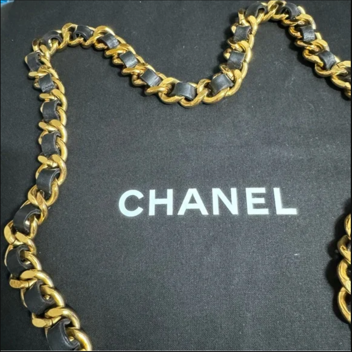 Authentic CHANEL gold toned belt