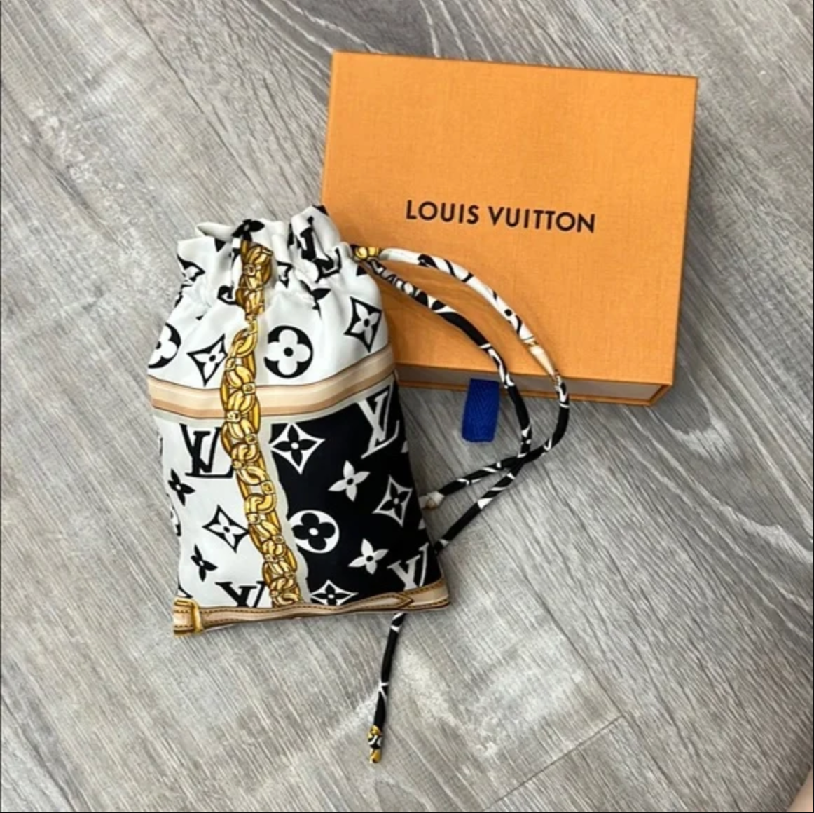 Louis Vuitton Black and White Cosmetic Bag