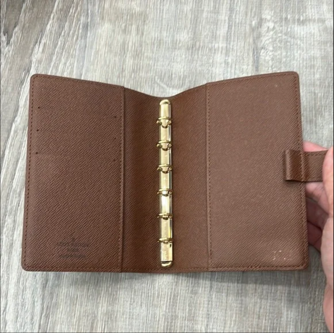 Louis Vuitton Brown Monogram Ring Agenda Cover PM