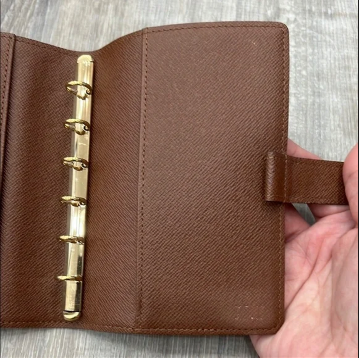 Louis Vuitton Brown Monogram Ring Agenda Cover PM