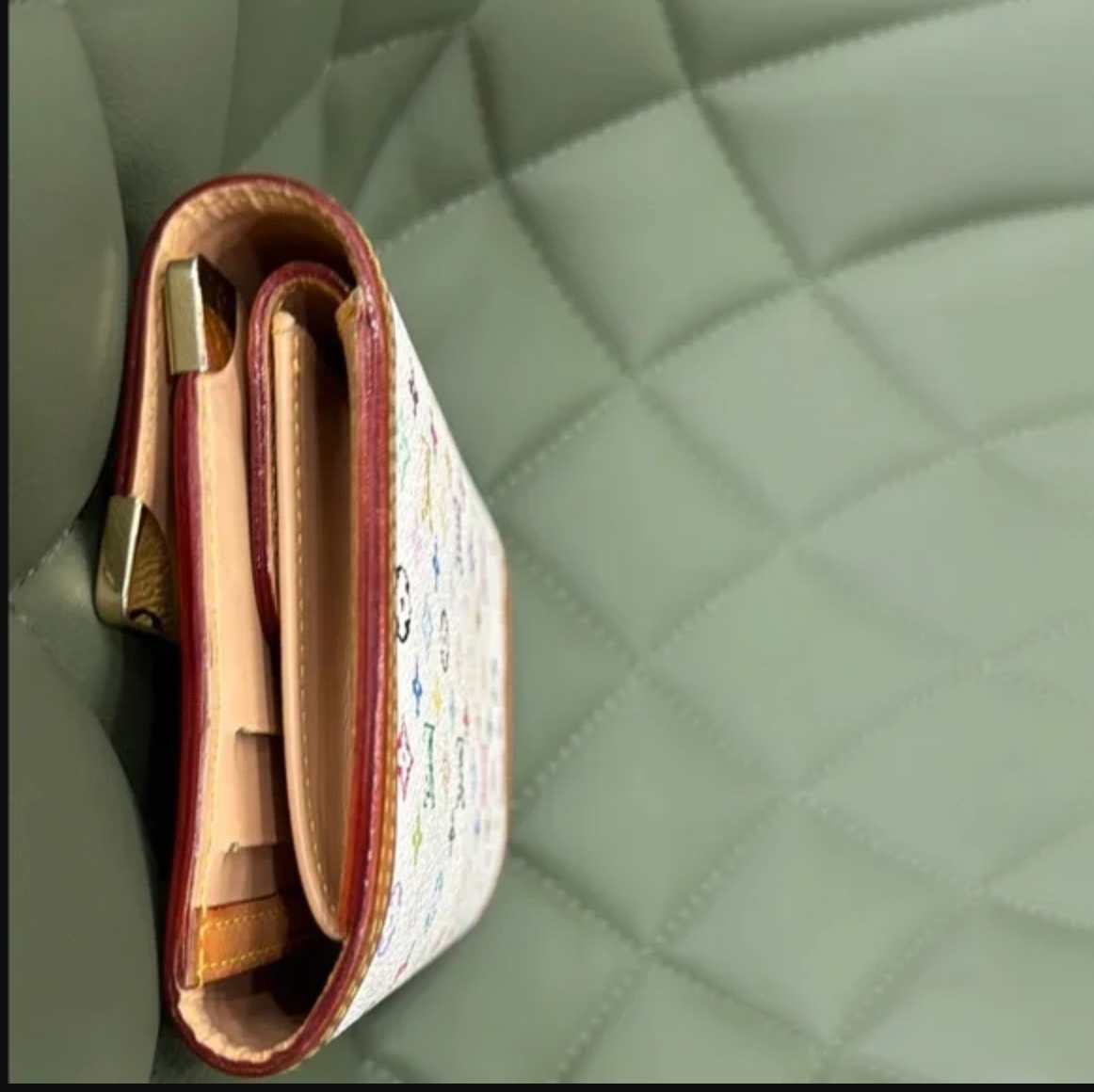 Louis Vuitton White Murakami International Wallet