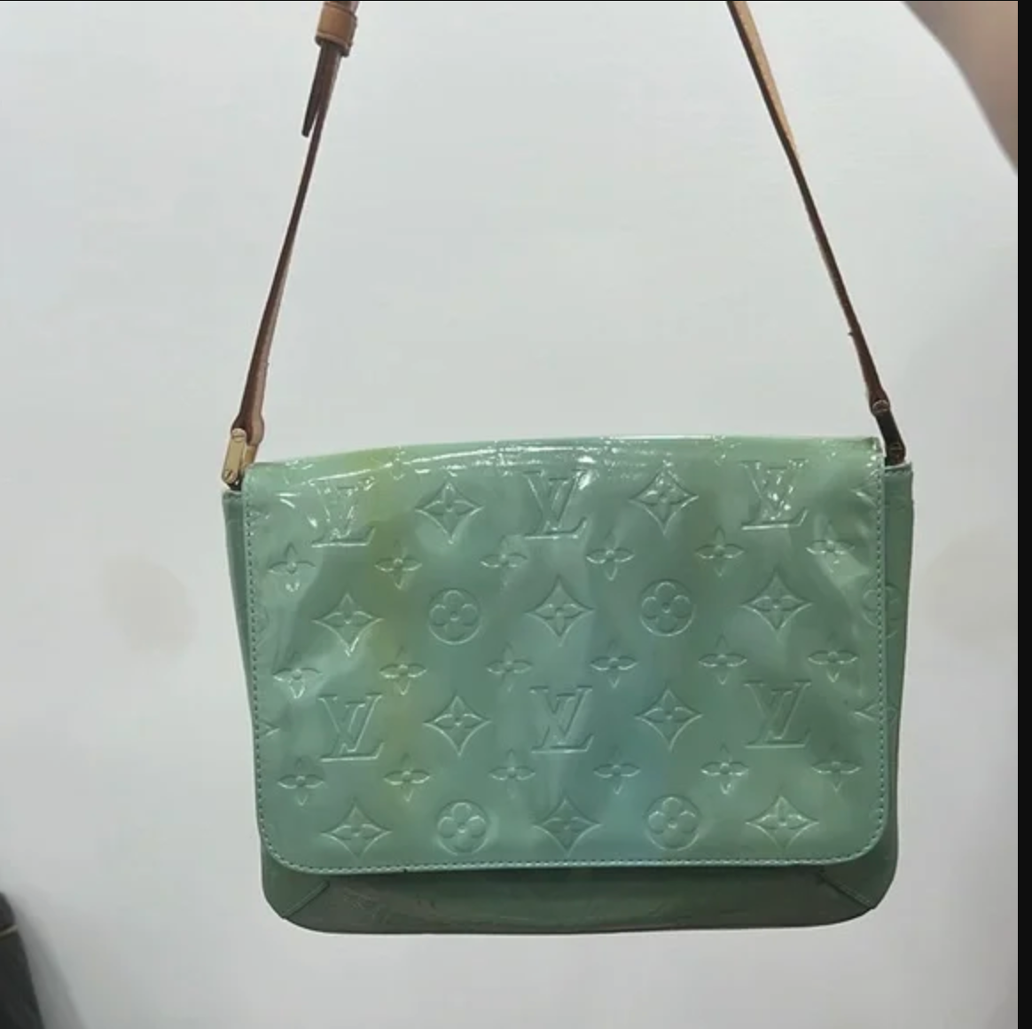 Louis Vuitton Green Monogram Vernis Thompson Street Bag