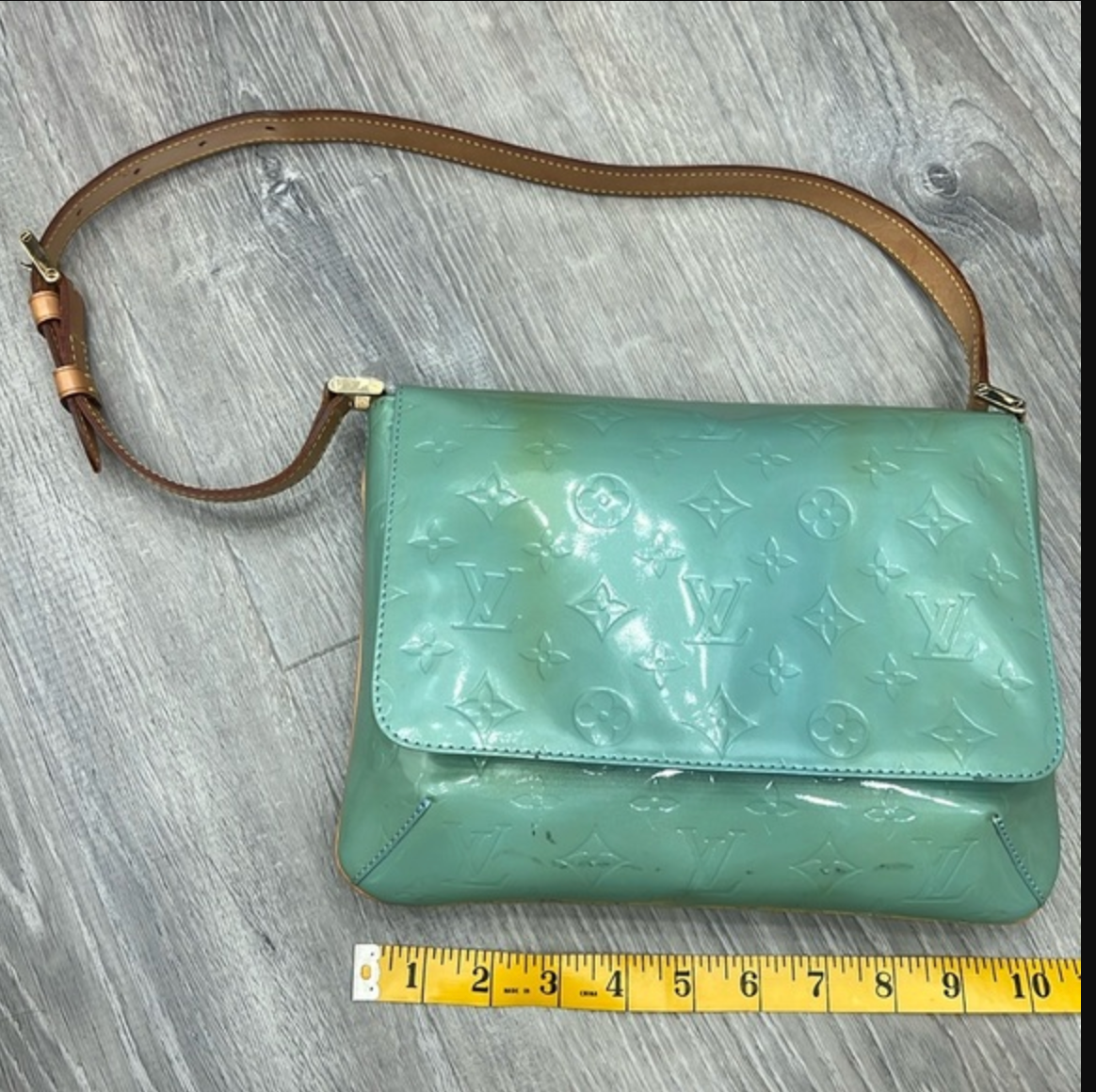 Louis Vuitton Green Monogram Vernis Thompson Street Bag