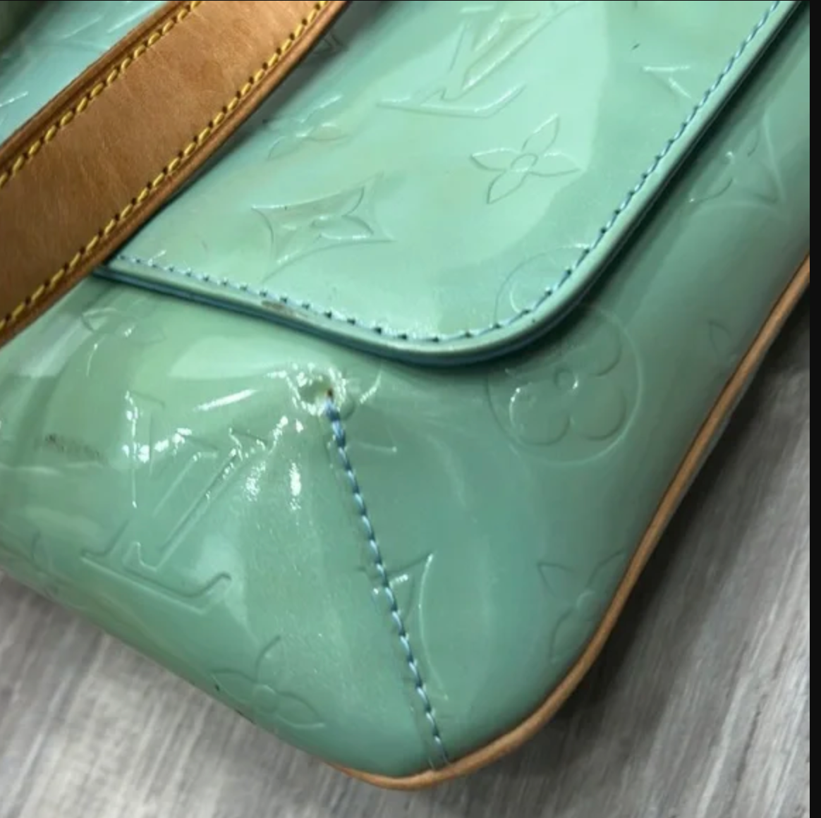 Louis Vuitton Green Monogram Vernis Thompson Street Bag