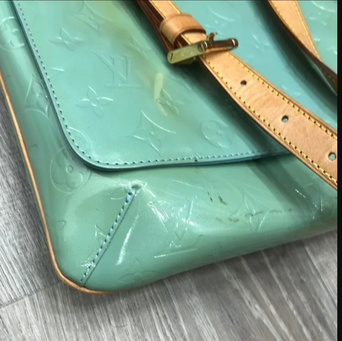Louis Vuitton Green Monogram Vernis Thompson Street Bag