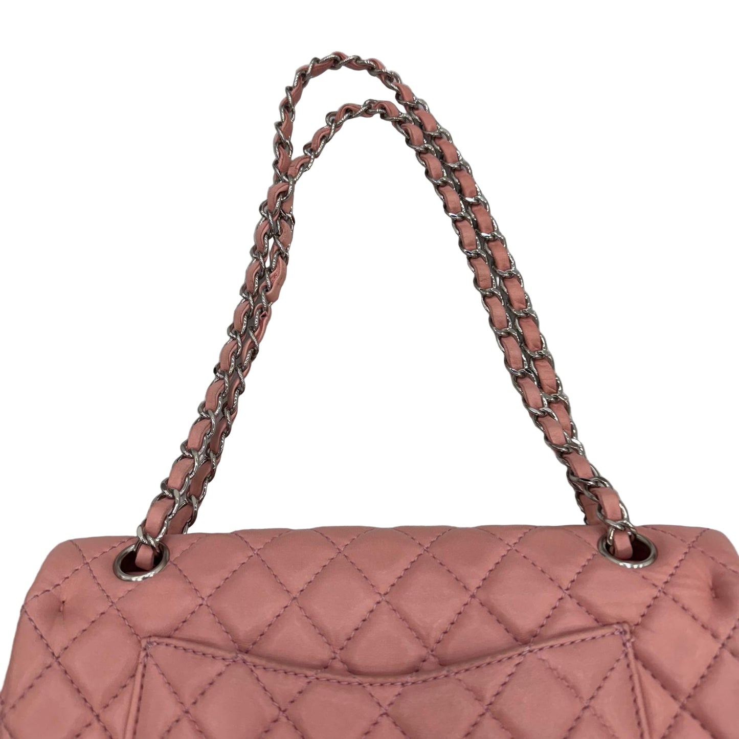 Chanel Double Flap, Medium Pink Lambskin shoulder / crossbody bag
