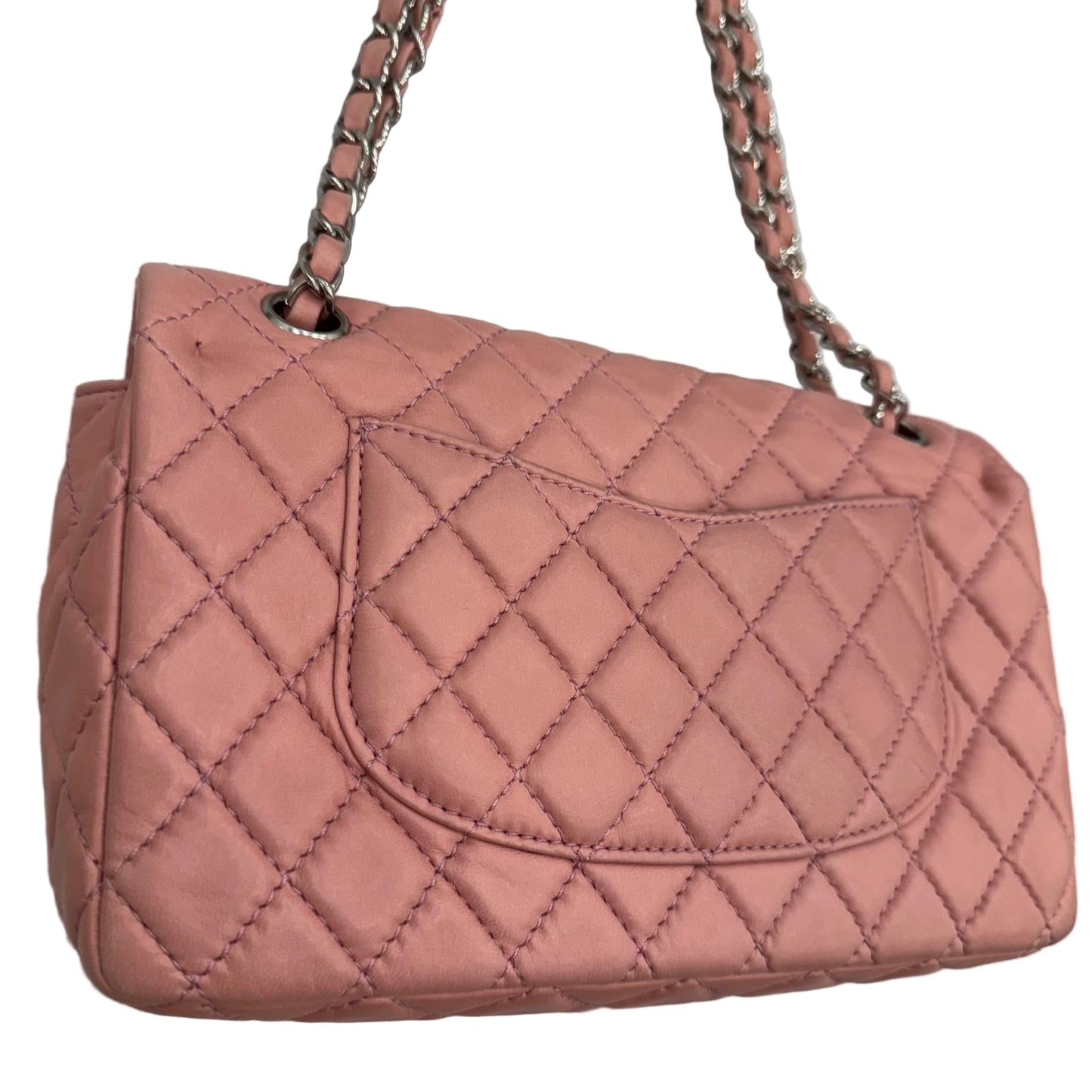 Chanel Double Flap, Medium Pink Lambskin shoulder / crossbody bag