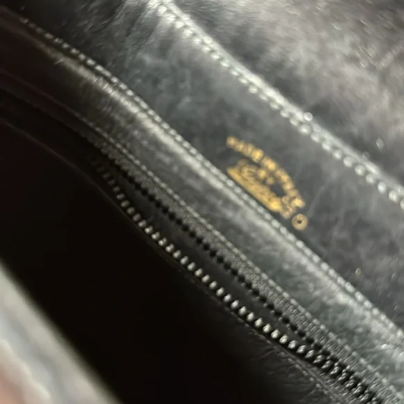 Gucci Black Vintage Sherry line Shoulder Bag