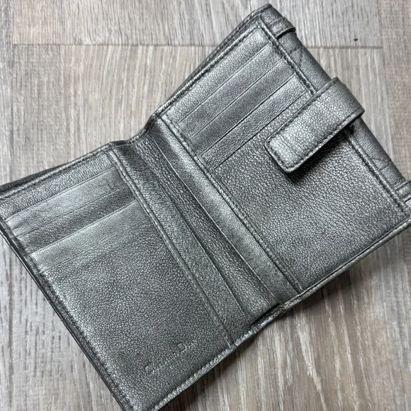Dior Metallic Gray Wallet
