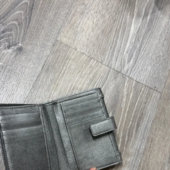 Dior Metallic Gray Wallet