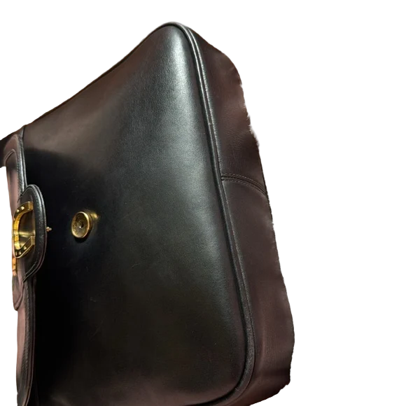 Gucci Black Vintage Sherry line Shoulder Bag