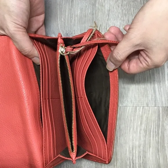 Chloe Coral Leather Wallet