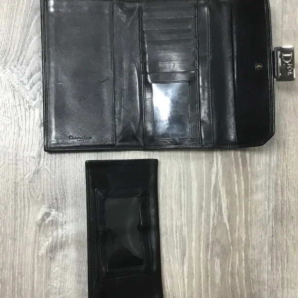 Dior Elegant Black and Gray Wallet