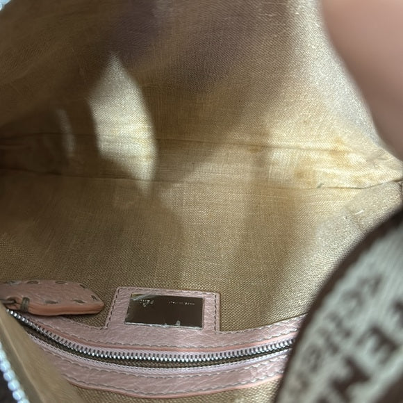 FENDI Canvas and leather FF monogram crossbody bag
