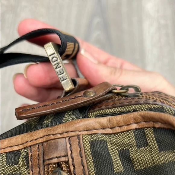 Fendi Brown FF Monogram Zucca Crossbody Bag